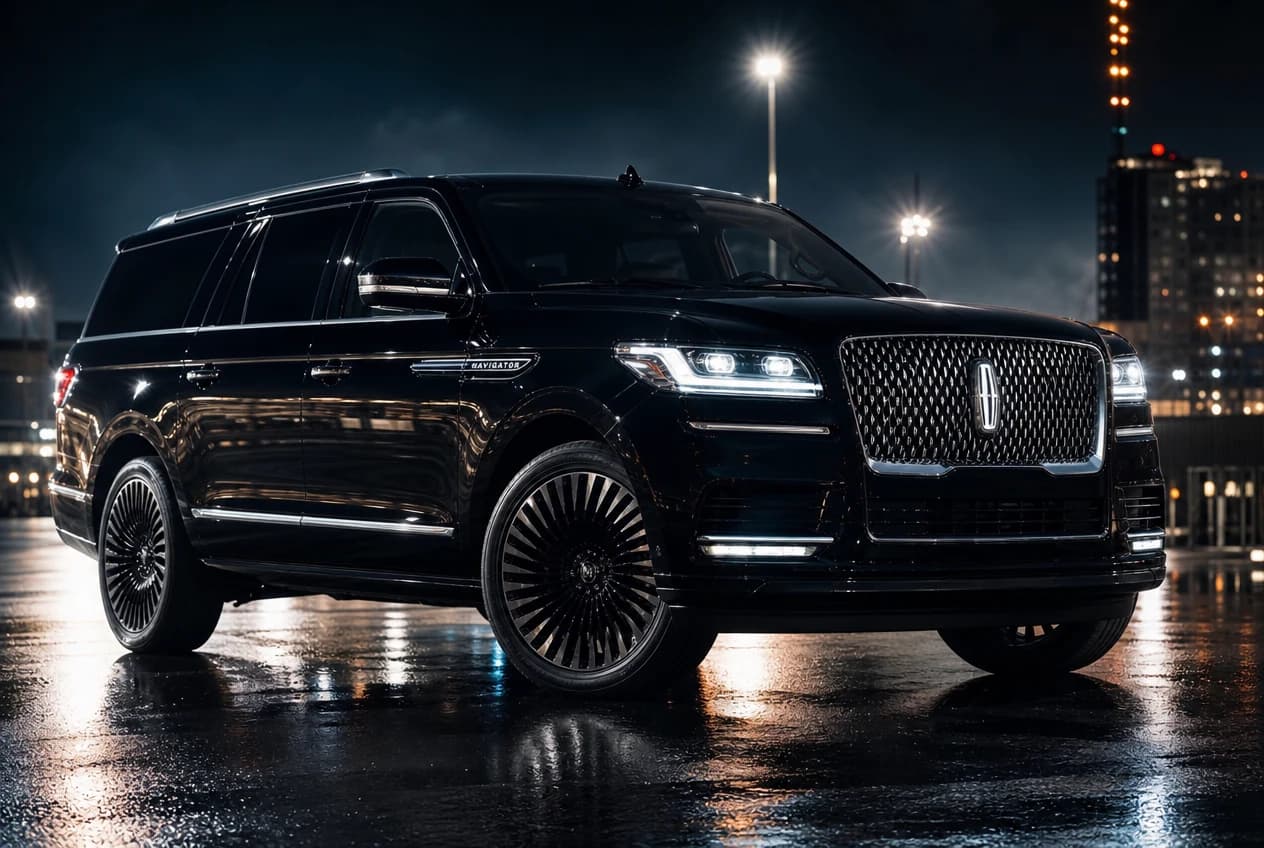 Black Lincoln Navigator ready for professional chauffeur service